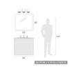 Chatham 3 Light Bath Vanity in Gunmetal Bronze with Clear Sandblasted Glass (1048-BA3 GMT-CS)