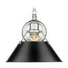 Orwell 1-Light Wall Sconce in Chrome with Matte Black (3306-1W CH-BLK)