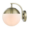 Dixon 1-Light Wall Sconce in Aged Brass with Opal (3218-1W AB-AB)