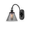 Cone - 1 Light - 8 inch - Matte Black - Sconce (918-1W-BK-G43-LED)