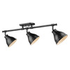 Duncan 3 Light Semi-Flush - Track Light in Matte Black with a Matte Black Shades (3602-3SF BLK-BLK)