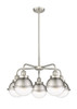 Ballston Urban - 5 Light - 26 inch - Satin Nickel - Chandelier (916-5CR-SN-HFS-62-SN)