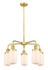 Dover - 5 Light - 23 inch - Satin Gold - Chandelier (916-5CR-SG-G311)