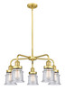 Canton - 5 Light - 24 inch - Satin Gold - Chandelier (916-5CR-SG-G184S)