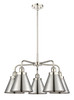 Appalachian - 5 Light - 27 inch - Polished Nickel - Chandelier (916-5CR-PN-M13-PN)