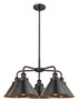 Ballston Urban - 5 Light - 27 inch - Oil Rubbed Bronze - Chandelier (916-5CR-OB-M10-OB)
