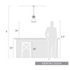 Duncan Small Pendant with Rod in Matte Black with a Seafoam Shade (3604-S BLK-SF)