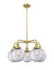 Whitney - 5 Light - 27 inch - Brushed Brass - Chandelier (916-5CR-BB-G202-8)