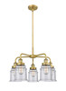 Whitney - 5 Light - 25 inch - Brushed Brass - Chandelier (916-5CR-BB-G184)