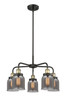 Cone - 5 Light - 24 inch - Black Antique Brass - Chandelier (916-5CR-BAB-G53)