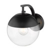 Dixon Sconce in Matte Black with Clear Glass and Matte Black Cap (3219-1W BLK-BLK)