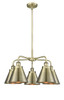Appalachian - 5 Light - 27 inch - Antique Brass - Chandelier (916-5CR-AB-M13-AB)