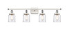 Bell - 4 Light - 36 inch - White Polished Chrome - Bath Vanity Light (916-4W-WPC-G54)