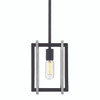 Tribeca 1 Light Mini Pendant In Matte Black W/ Pewter Accents (6070-M1L BLK-PW)