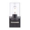 Tribeca 1 Light Vanity In Matte Black With Clear Glass (6070-BA1 BLK-PW)