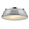 Duncan 14" Flush Mount in Chrome with a Gray Shade (3602-14 CH-GY)