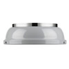 Duncan 14" Flush Mount in Chrome with a Gray Shade (3602-14 CH-GY)