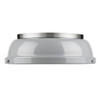 Duncan 14" Flush Mount in Pewter with a Gray Shade (3602-14 PW-GY)