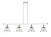 Cone - 4 Light - 48 inch - White Polished Chrome - Stem Hung - Island Light (916-4I-WPC-G44-LED)