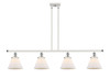 Cone - 4 Light - 48 inch - White Polished Chrome - Stem Hung - Island Light (916-4I-WPC-G41)