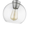 Galveston 1 Light Flush Mount In Pewter With Clear Glass (4855-FM PW-CLR)