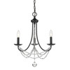 Mirabella Collection 3-Light Mini Chandelier in Black (7644-M3 BLK)