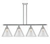 Cone - 4 Light - 48 inch - Polished Chrome - Stem Hung - Island Light (916-4I-PC-G42-L-LED)
