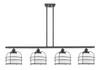 Bell Cage - 4 Light - 48 inch - Matte Black - Stem Hung - Island Light (916-4I-BK-G71-CE)