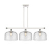 Bell - 3 Light - 36 inch - White Polished Chrome - Stem Hung - Island Light (916-3I-WPC-G74-L)