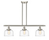 Bell - 3 Light - 36 inch - Brushed Satin Nickel - Stem Hung - Island Light (916-3I-SN-G713-LED)