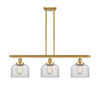 Bell - 3 Light - 36 inch - Satin Gold - Stem Hung - Island Light (916-3I-SG-G72)
