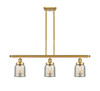 Bell - 3 Light - 36 inch - Satin Gold - Stem Hung - Island Light (916-3I-SG-G58)