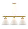 Cone - 3 Light - 36 inch - Satin Gold - Stem Hung - Island Light (916-3I-SG-G41-L)