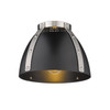Aldrich 1 Light Flush Mount In Pewter With Matte Black Shade(s) (6928-FM PW-BLK)