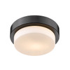 Multi-Family 9" Flush Mount in Matte Black with Opal Glass (1270-09 BLK)