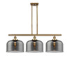 Bell - 3 Light - 36 inch - Brushed Brass - Stem Hung - Island Light (916-3I-BB-G73-L)
