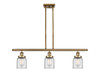 Bell - 3 Light - 36 inch - Brushed Brass - Stem Hung - Island Light (916-3I-BB-G52)