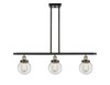 Beacon - 3 Light - 36 inch - Black Antique Brass - Stem Hung - Island Light (916-3I-BAB-G202-6-LED)