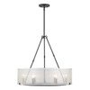 Alyssa 6 Light Chandelier In Matte Black (5019-6-S BLK)