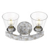 Ferris 2 Light Vanity In Oyster With Clear Glass (7856-BA2 OY-CLR)