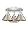 Ballston Urban - 3 Light - 20 inch - Satin Nickel - Flush Mount (916-3C-SN-M10-SN)