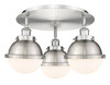 Ballston Urban - 3 Light - 19 inch - Satin Nickel - Flush Mount (916-3C-SN-HFS-61-SN)