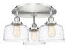 Bell - 3 Light - 20 inch - Satin Nickel - Flush Mount (916-3C-SN-G713)