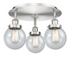 Beacon - 3 Light - 18 inch - Satin Nickel - Flush Mount (916-3C-SN-G204-6)