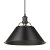Orwell 14" Wide Large Pendant in Matte Black (3306-L BLK-BLK)