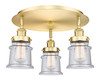 Canton - 3 Light - 17 inch - Satin Gold - Flush Mount (916-3C-SG-G184S)