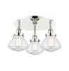 Olean - 3 Light - 19 inch - Polished Nickel - Flush Mount (916-3C-PN-G324)