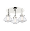 Olean - 3 Light - 19 inch - Polished Nickel - Flush Mount (916-3C-PN-G322)