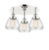 Fulton - 3 Light - 19 inch - Polished Nickel - Flush Mount (916-3C-PN-G172)