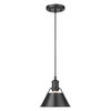 Orwell 7.5" Wide Small Pendant in Matte Black (3306-S BLK-BLK)